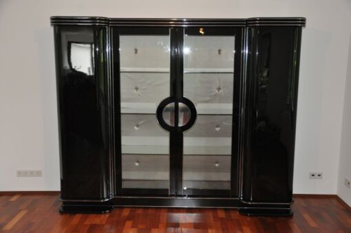 Art Deco Schrank, Pariser Hotel, Schwarz