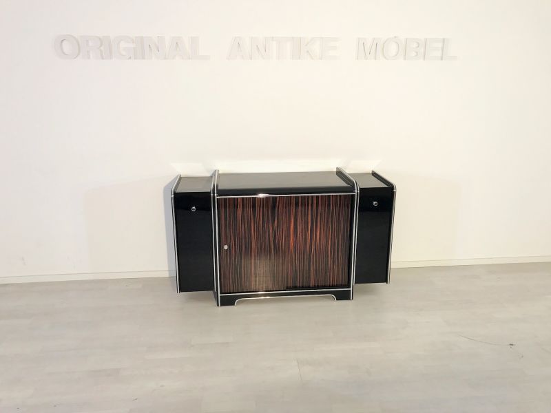 Art Deco Barschrank aus Makassarholz - Original Antike Möbel
