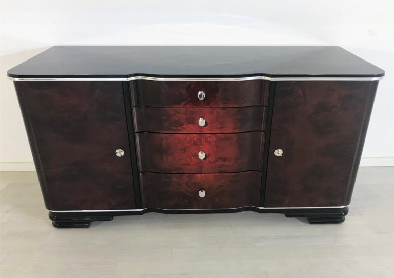 1920er Art Deco Kommode mit wundervoller Maserung - Original Antike Möbel