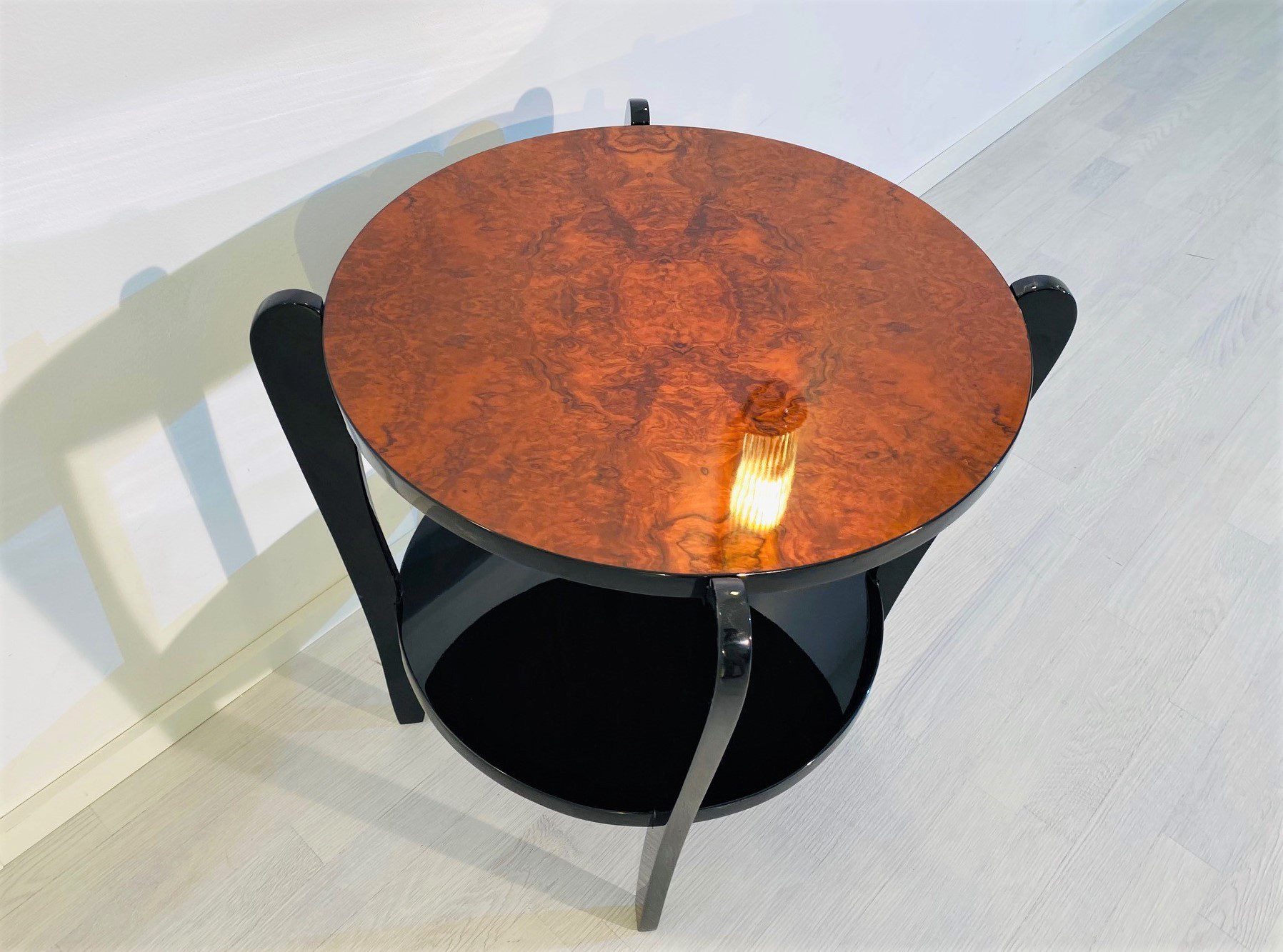 Art Deco Beistelltisch Wurzelholz - Original Antike Möbel