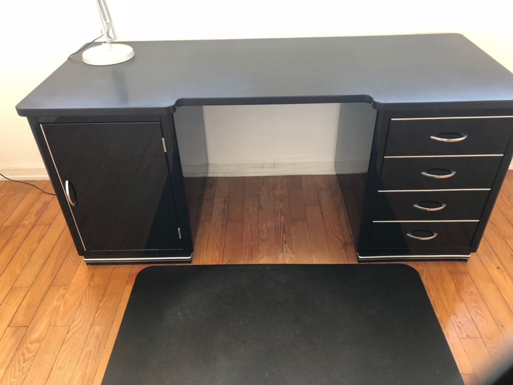 Müller Stahlmöbel Schreibtisch in Schwarz - Original Antike Möbel