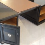 XXL Art Deco Partnerschreibtisch Klavierlack - Original Antike Möbel