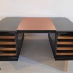 XXL Art Deco Partnerschreibtisch Klavierlack - Original Antike Möbel