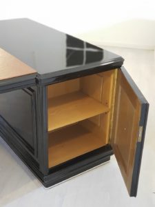 XXL Art Deco Partnerschreibtisch Klavierlack - Original Antike Möbel