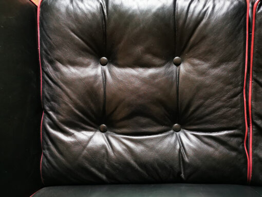 Black Designer 2-Seater Couch, Made By COR